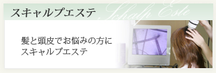 スキャルプエステ　髪と頭皮でお悩みの方にスキャルプエステ